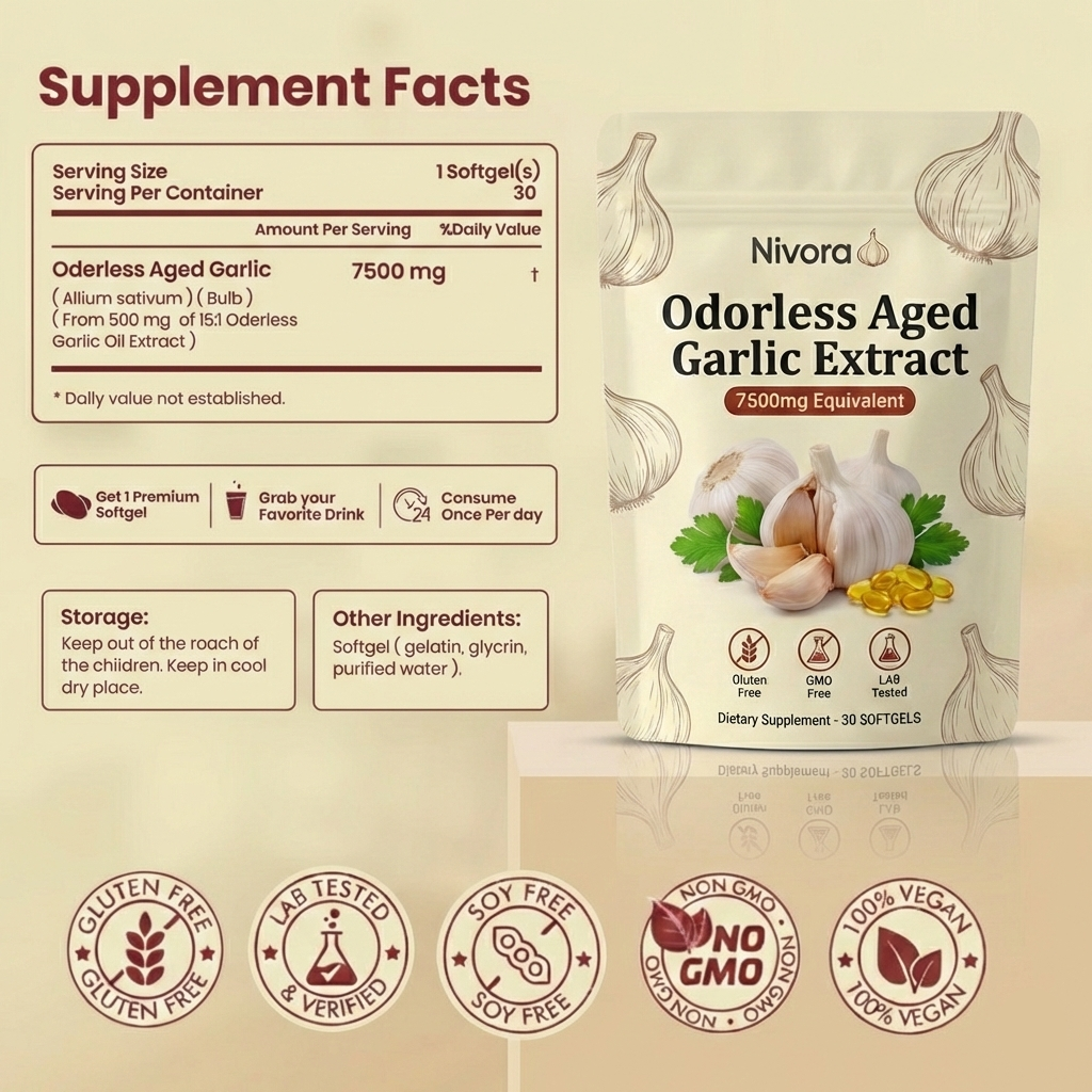 Aged Garlic Extract - Odorless Softgels