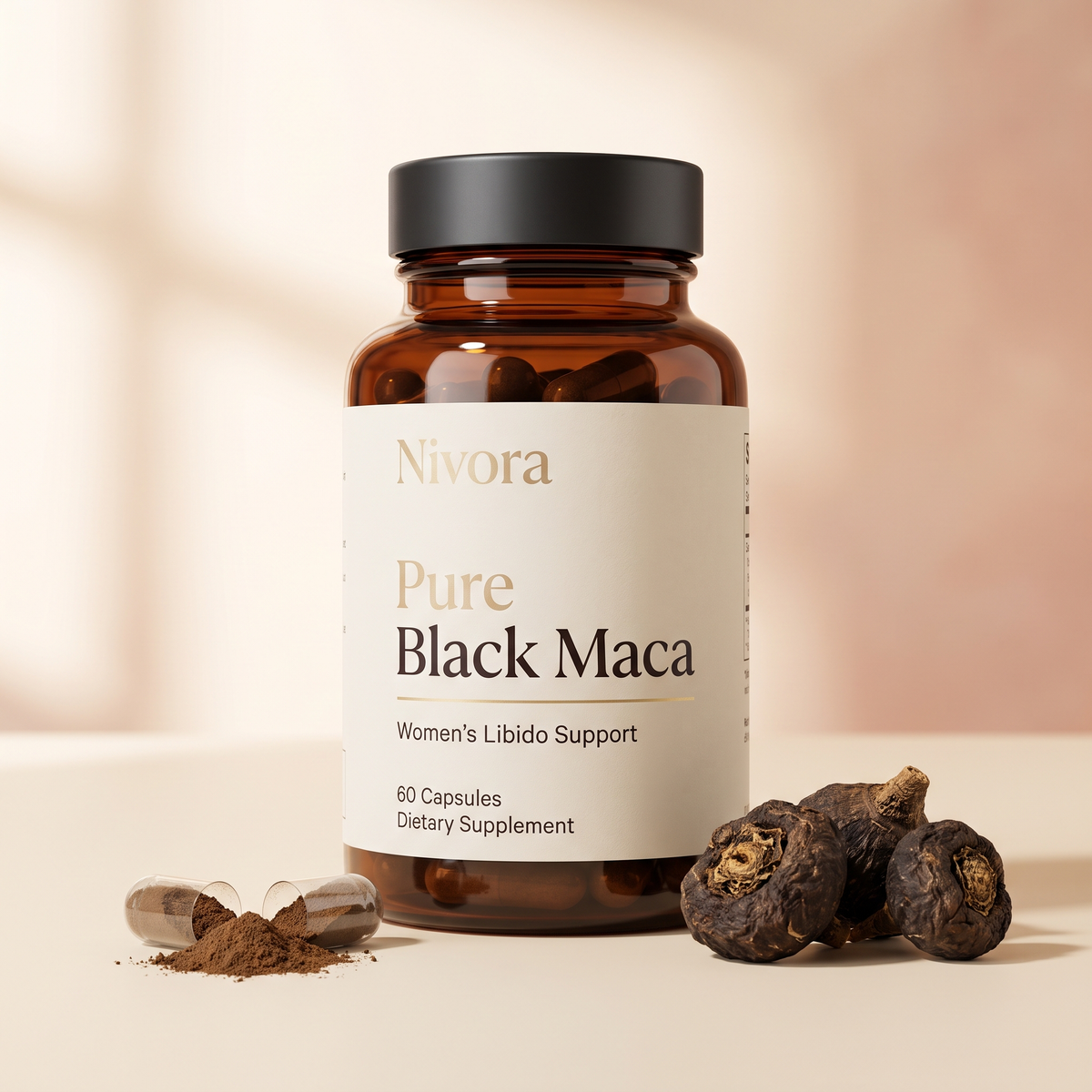 Nivora® Pure Black Maca Capsules