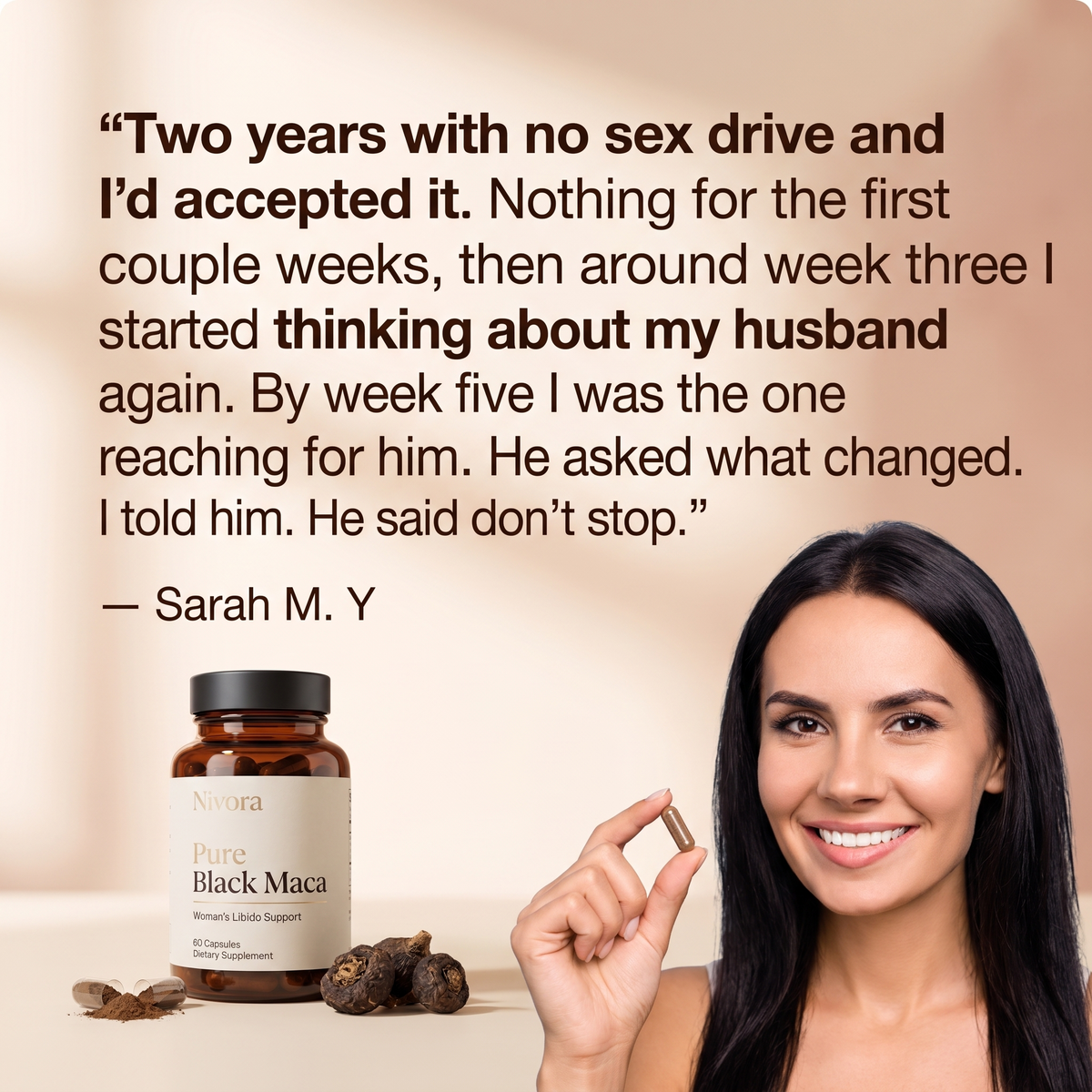 Nivora® Pure Black Maca Capsules