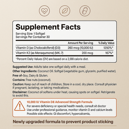 Nivora™ Vitamin D3 K2 Softgells